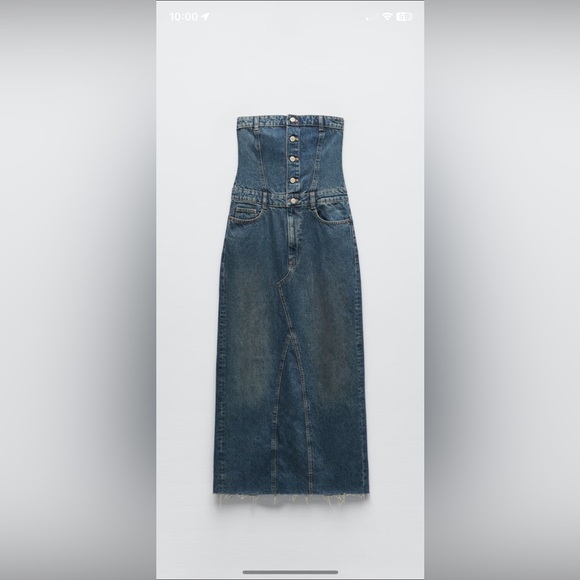 Zara Denim TRF dress NWT - Picture 2 of 5